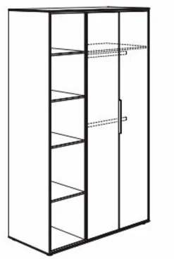 Kinder Paidi Kleiderschrank Lieven 126 x 204 cm
