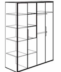 Best Kleiderschrank Lieven 166 x 204 cm Kinder Babyzimmer Schränke & Regale|Babyzimmer Schränke & Regale