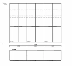 Online Kleiderschrank Cuneo 299 x 229 cm Kleiderschränke