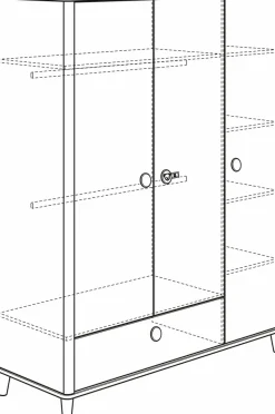 Kinder Paidi Kleiderschrank Lotte & Fynn 162 x 202 cm