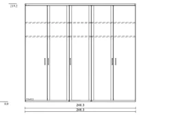 Wiemann Kleiderschrank Luxor 250 x 220 cm