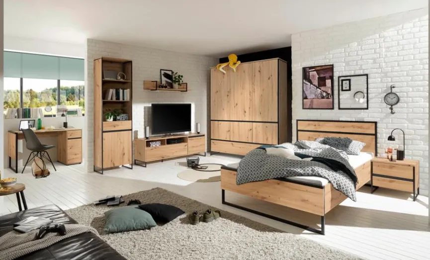 Kinder BEGABINO Kinderzimmer Schränke|Kinderzimmer Schränke|Kleiderschrank Marseille 140 x 210 cm