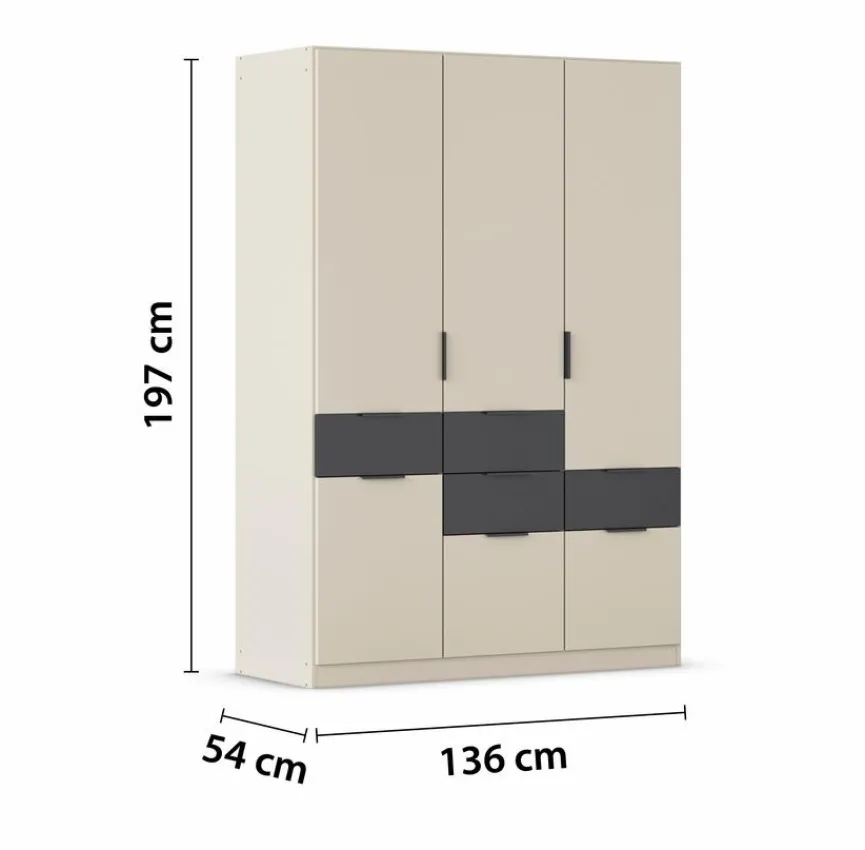 Sale Kleiderschrank Mats 136 x 197 cm Kleiderschränke