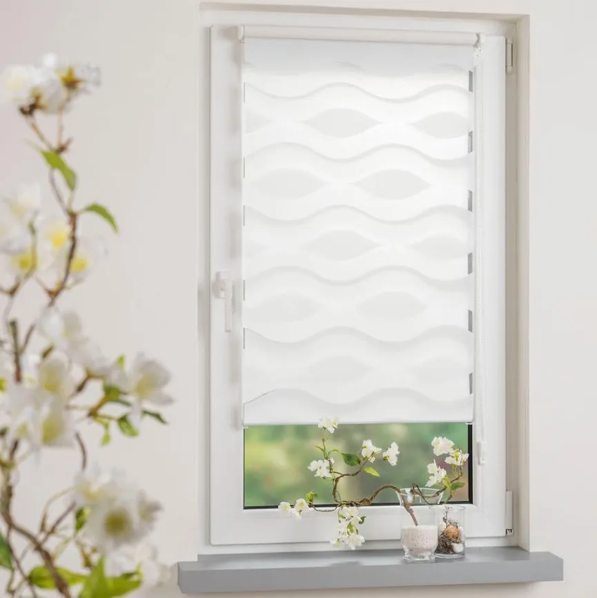 Klemmfix Duo-Rollo Wave 40 x 150 cm Vorhänge & Gardinen