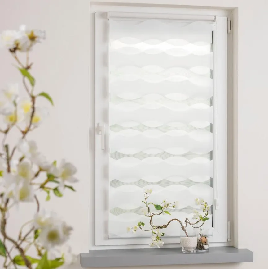 Klemmfix Duo-Rollo Wave 40 x 150 cm Vorhänge & Gardinen