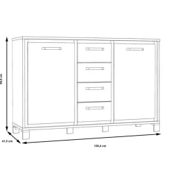 FORTE Kommoden|Kommoden|Kommode Farida