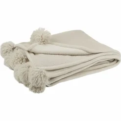 DAHEIM Kuscheldecke PomPom 130 x 170 cm