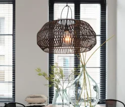 Lampenschirm Rattan M Pendelleuchten
