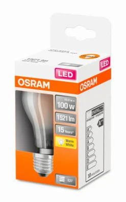 Osram LED Birne, matt E27/10 Watt/Energie D