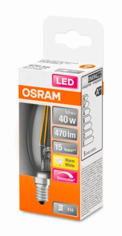 Osram E14|LED Kerze E14/4,8 Watt/Energie F