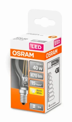 Osram E14|LED Tropfenform E14/4 Watt/Energie E