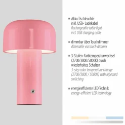 Discount LED-Akkutischleuchte Agnes Tischlampen