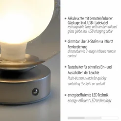 Paul Neuhaus LED-Akkutischleuchte Popup
