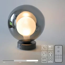 Paul Neuhaus Tischlampen|LED-Akkutischleuchte Popup