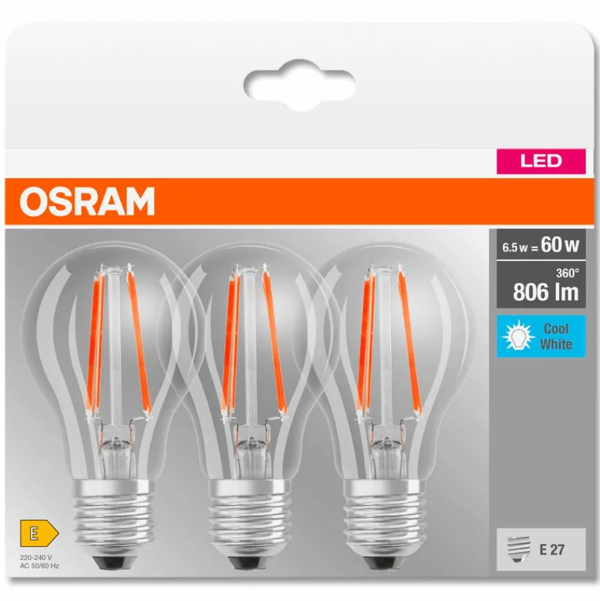 Osram LED-Birne E27/6,5 Watt/Energie E