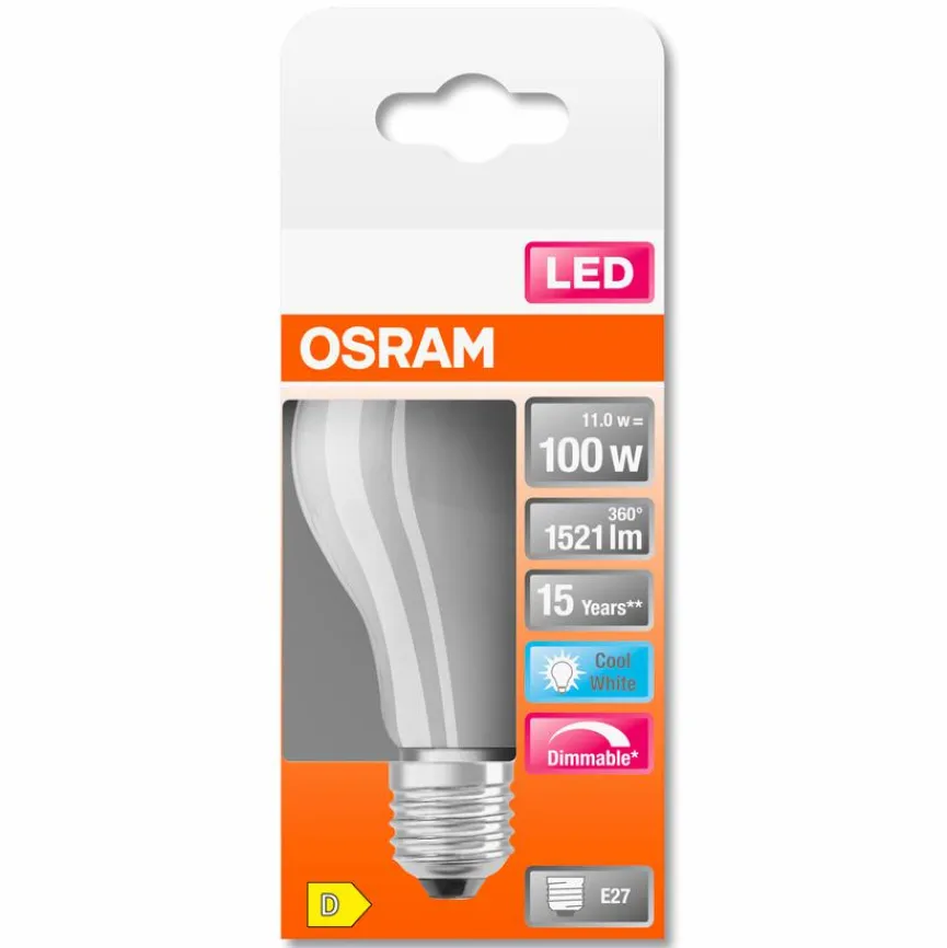 Osram E27|LED-Birne matt E27/ 12Watt/ Energie D