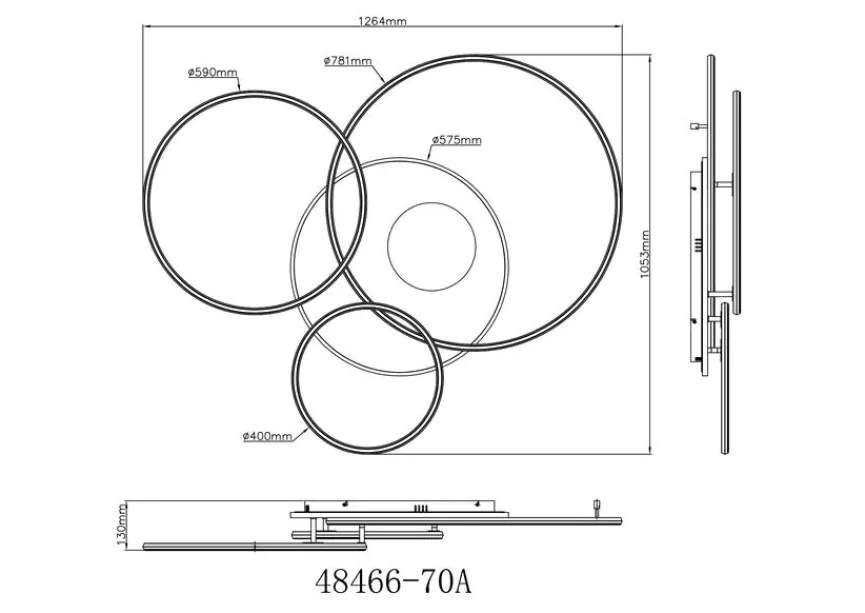 Globo LED-Deckenleuchte Invertina