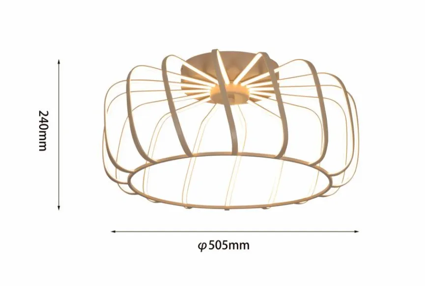 GeeTi LED-Deckenleuchte Lucca