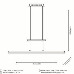 ELOBRA LED-Pendelleuchte Panama Swing