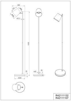 Reality Leuchten LED-Stehlampe Blake