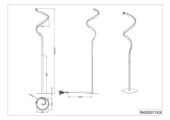 Reality Leuchten LED-Stehlampe Course