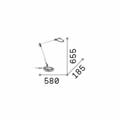 IDEAL LUX LED-Tischleuchte Futura
