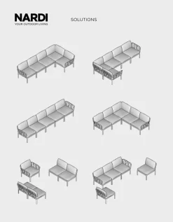 Nardi Loungemöbel-Sets|Loungemöbel Komodo 5 5tlg., Acryl