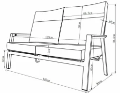 Online Loungemöbel Set Deluxe Alu 5 tlg. Loungemöbel-Sets