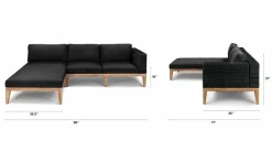 Loungemöbel Set Leeds 3 tlg.