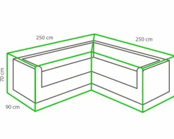 Winza Outdoor Covers Schutzhüllen|Lounge-Schutzhülle 250 x 70 x 250 cm