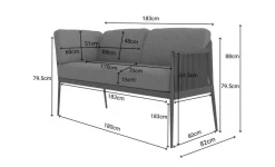 Discount Loungesofa Pescara Loungemöbel-Sets
