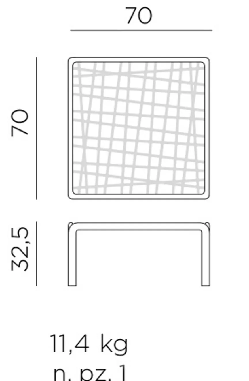Discount Loungetisch Komodo 5 70 x 70 cm Loungetische