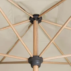 Doppler Sonnenschirme|Marktschirm Alu Wood 140 x 200 cm