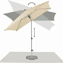 Glatz Sonnenschirme|Marktschirm Alu-Smart Ø 250 cm