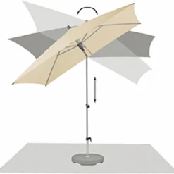 Glatz Sonnenschirme|Marktschirm Alu-Smart 250 x 200 cm