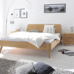 Massivholzbett Oak-Bianco 160 x 200 cm Betten