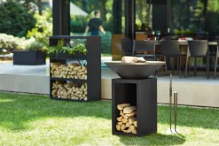 OFYR Feuerschalen|Holzkohlegrills|Outdoor-Kochstelle Classic Storage Black 85