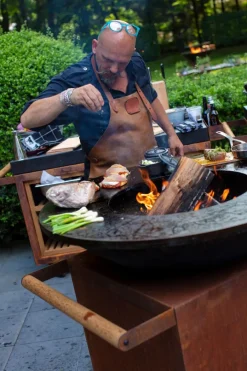 Clearance Outdoor-Kochstelle Classic Corten 100 Pro Feuerschalen|Holzkohlegrills