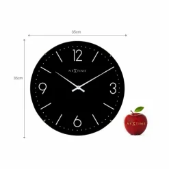 Nextime Quarzwanduhr Basic Dome Ø 35 cm