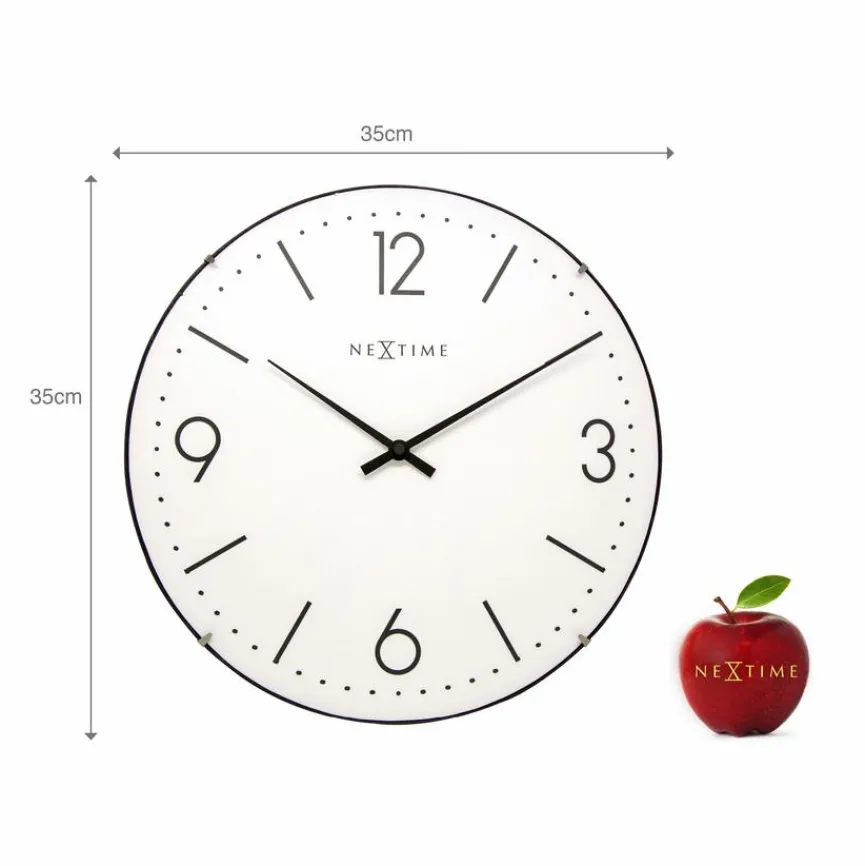 Nextime Wanduhren|Quarzwanduhr Basic Dome Ø 35 cm
