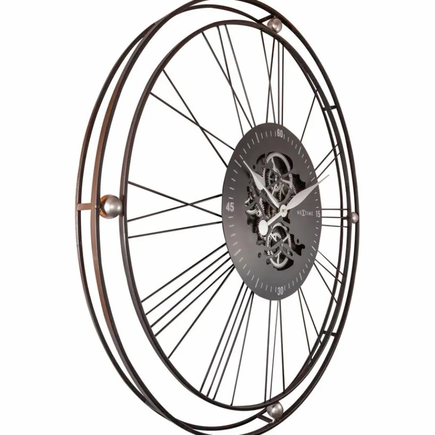 Nextime Quarzwanduhr Wire Gear Clock Ø 90,5 cm