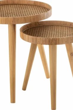 DAHEIM Couchtische|2-Satz Beistelltisch Rattan