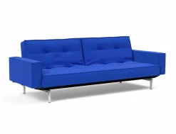 INNOVATION LIVING Schlafsofa mit Armlehnen Splitback Chrom
