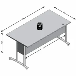 Schreibtisch Calvia, 160 x 80 cm Schreibtische|Büromöbel-Serien