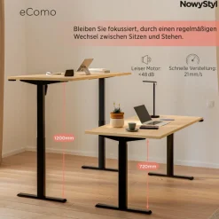Outlet Schreibtisch elektrisch eComo 120 x 60 cm Schreibtische
