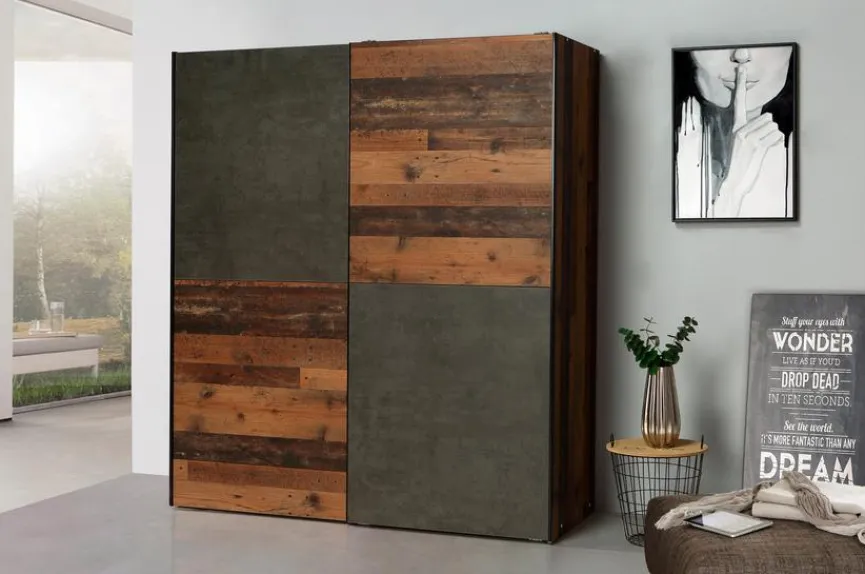 Schwebetürenschrank Dederik 170 x 200 cm Kleiderschränke