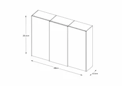 Staud Kleiderschränke|Schwebetürenschrank Includo 298 x 222 cm