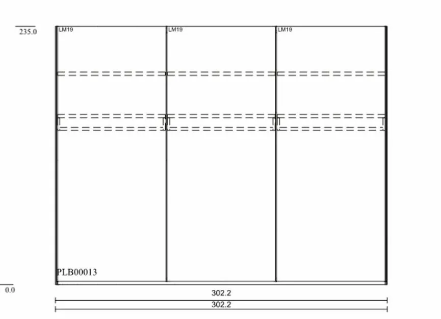Clara Home Kleiderschränke|Schwebetürenschrank Lousada 302 x 235 cm
