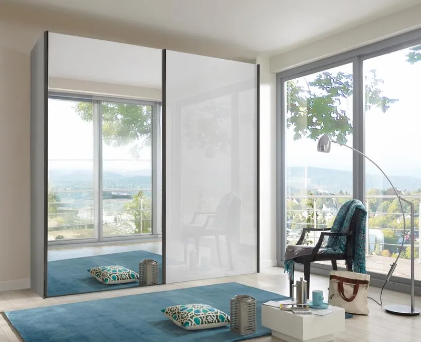 Discount Schwebetürenschrank Merida 200 x 217 cm Kleiderschränke