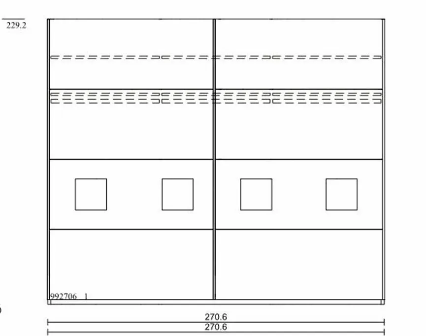 Schwebetürenschrank Multiline 270 x 230 cm Kleiderschränke